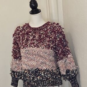 White Ginger Multicolor Textured Women's Sweater Size XS